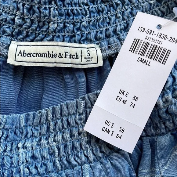 Abercrombie & Fitch Over The Shoulder Chambray Dress - Picture 6 of 6